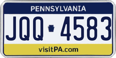 PA license plate JQQ4583