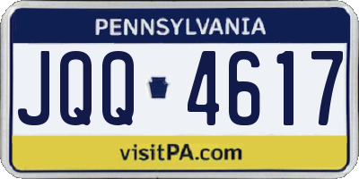 PA license plate JQQ4617