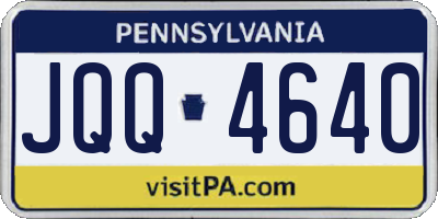PA license plate JQQ4640