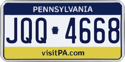 PA license plate JQQ4668