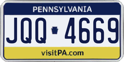 PA license plate JQQ4669