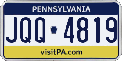 PA license plate JQQ4819