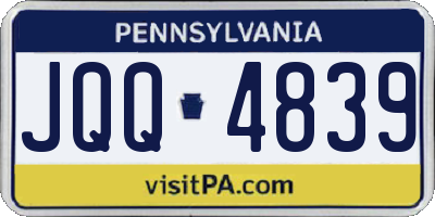 PA license plate JQQ4839