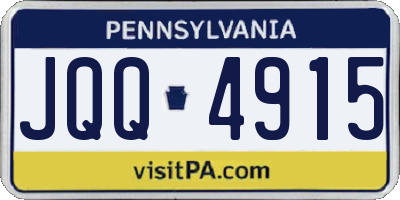 PA license plate JQQ4915