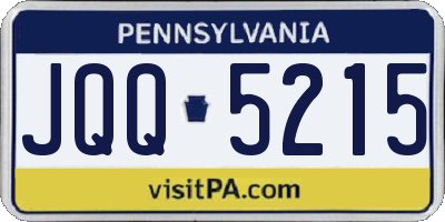 PA license plate JQQ5215