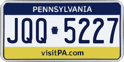 PA license plate JQQ5227
