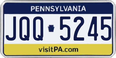 PA license plate JQQ5245