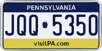 PA license plate JQQ5350