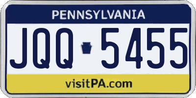 PA license plate JQQ5455