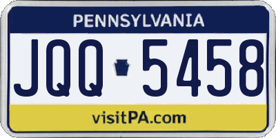 PA license plate JQQ5458