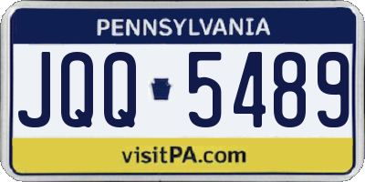 PA license plate JQQ5489