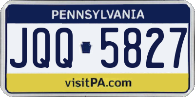 PA license plate JQQ5827