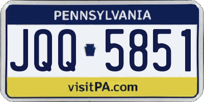 PA license plate JQQ5851