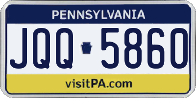 PA license plate JQQ5860