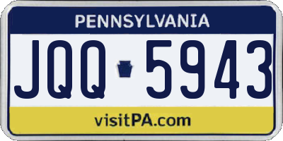 PA license plate JQQ5943