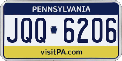 PA license plate JQQ6206