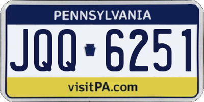 PA license plate JQQ6251