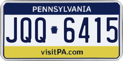 PA license plate JQQ6415