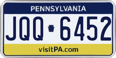 PA license plate JQQ6452