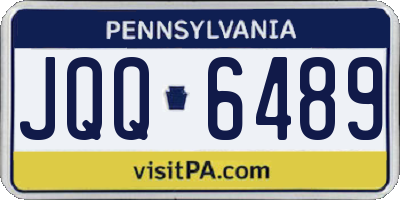 PA license plate JQQ6489