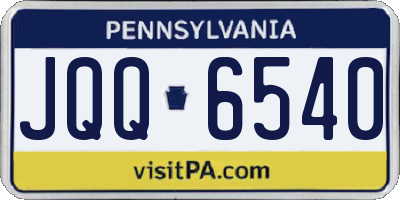 PA license plate JQQ6540