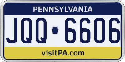 PA license plate JQQ6606