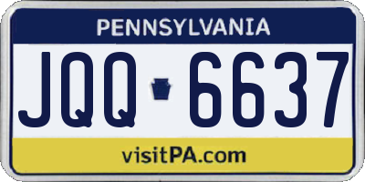 PA license plate JQQ6637