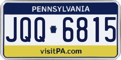 PA license plate JQQ6815