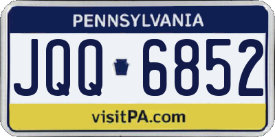 PA license plate JQQ6852