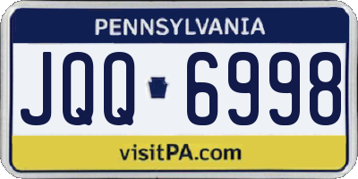 PA license plate JQQ6998