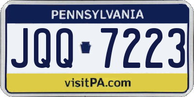 PA license plate JQQ7223