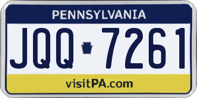 PA license plate JQQ7261