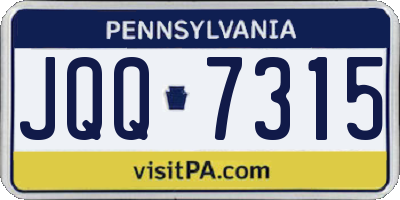 PA license plate JQQ7315