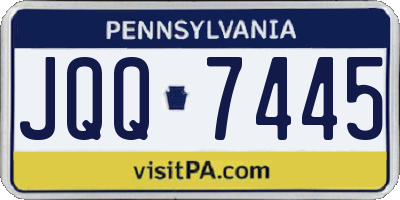 PA license plate JQQ7445
