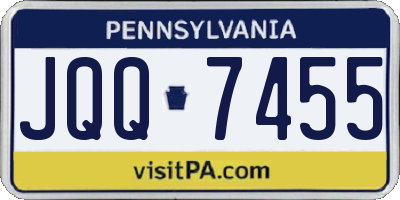 PA license plate JQQ7455