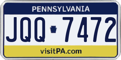 PA license plate JQQ7472