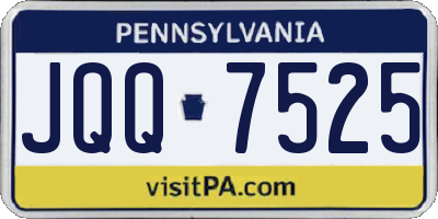 PA license plate JQQ7525