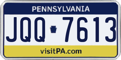 PA license plate JQQ7613