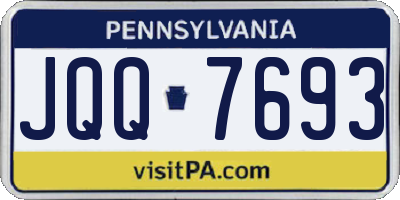 PA license plate JQQ7693