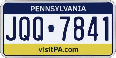 PA license plate JQQ7841