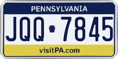 PA license plate JQQ7845
