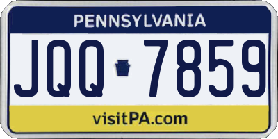 PA license plate JQQ7859