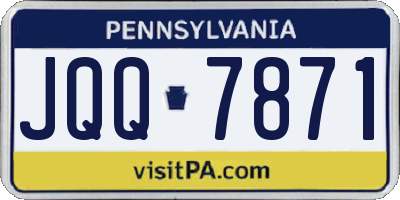 PA license plate JQQ7871