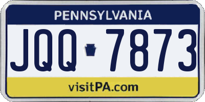 PA license plate JQQ7873