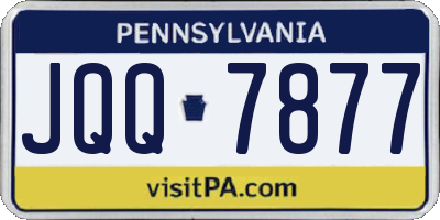 PA license plate JQQ7877