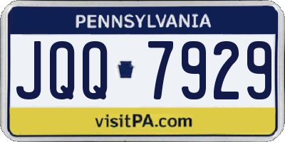 PA license plate JQQ7929