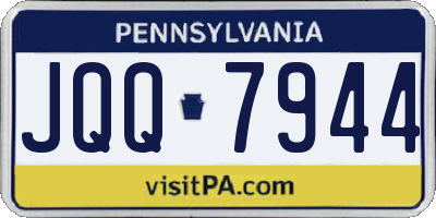 PA license plate JQQ7944