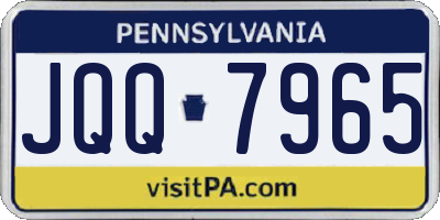 PA license plate JQQ7965