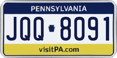 PA license plate JQQ8091