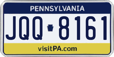 PA license plate JQQ8161